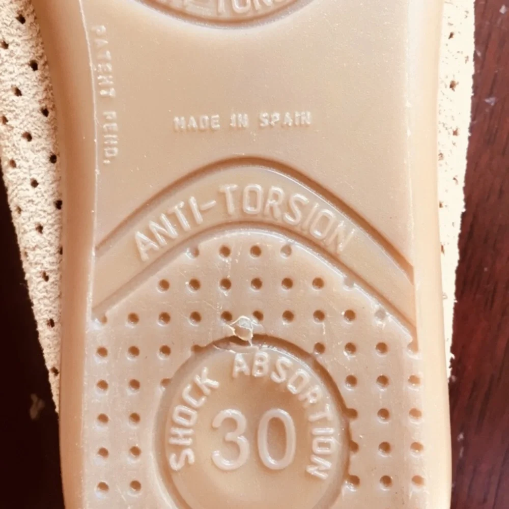 Girls Beige Ballet Flats - Perforated Bow Detail